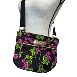 Betseyville Betsey Johnson Floral Crossbody Bag with Purple Roses